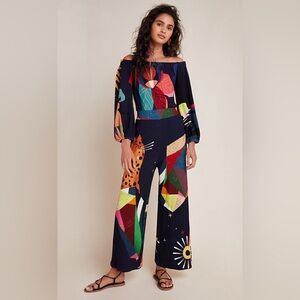 Farm Rio x Anthropologie Frances Colorful Jumpsuit Pull-on